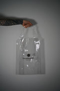 TWWTS Tote Bag, transparent PVC tote with a screen-printed graphic